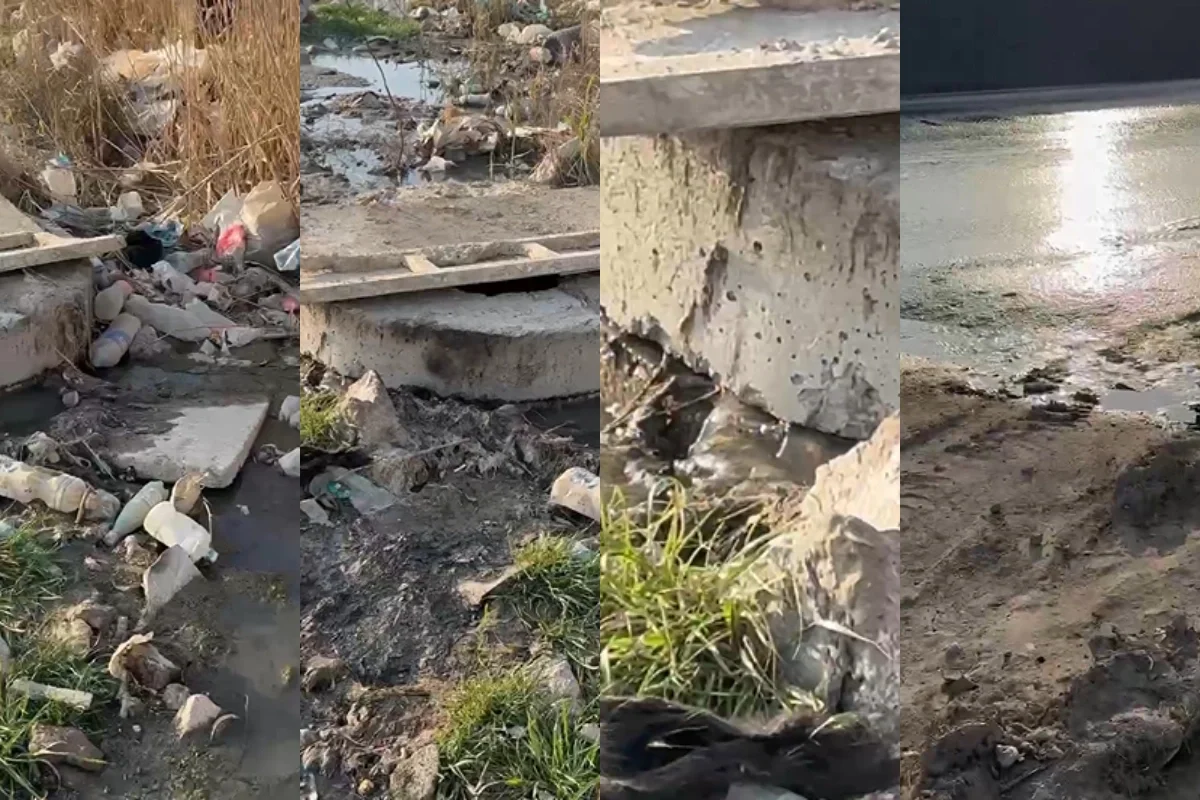 Binəqədi-Balaxanı yolunda kanalizasiya suyunun yola axması sakinlərin narazılığına SƏBƏB OLDU