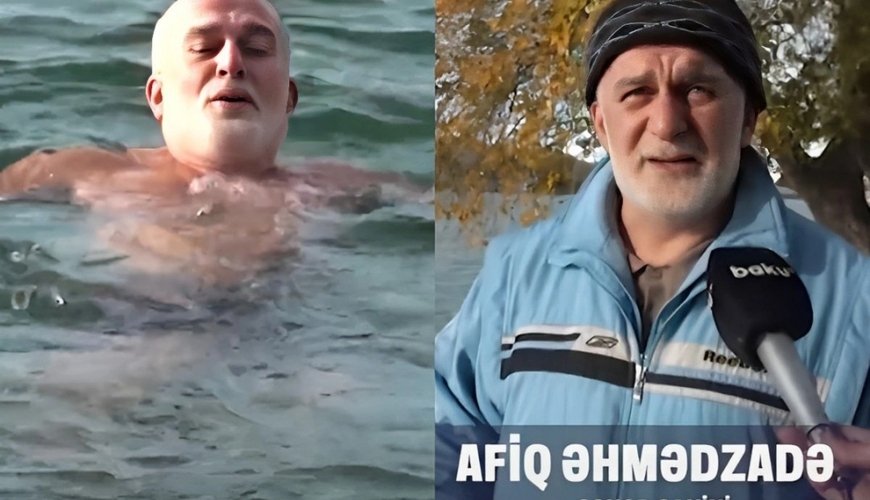 Hər gün Kür çayında çimən 54 yaşlı Mingəçevir sakini: "...qarlı havada da çılpaq qaçıb sonra isə..."