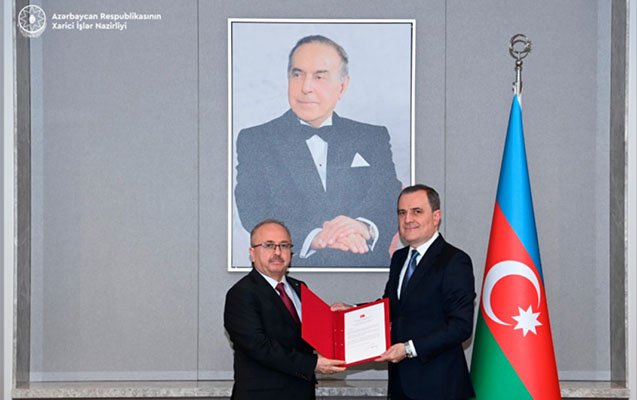 Ceyhun Bayramov Türkiyənin yeni səfiri ilə görüşdü- FOTOLAR