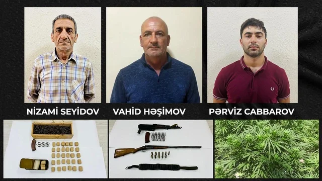 Şəkidə silah və narkotik əməliyyatı - VİDEO