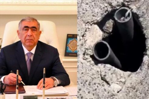 Bu dəfə Yeni Yasamalda yol çökdü