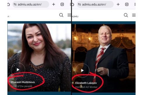 Mədəniyyət və İncəsənət Universitetinin rəsmi saytında tanınmış sənətçilərin adları yanlış yazılıb / FOTO