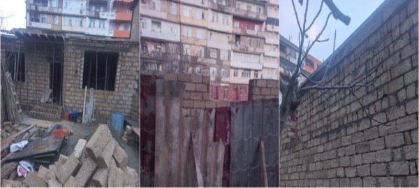 Eldar Əzizov xəbərdarlıq etsə də Xətaidə aparılan qanunsuz tikilinin qarşısı alınmır - FOTOLAR