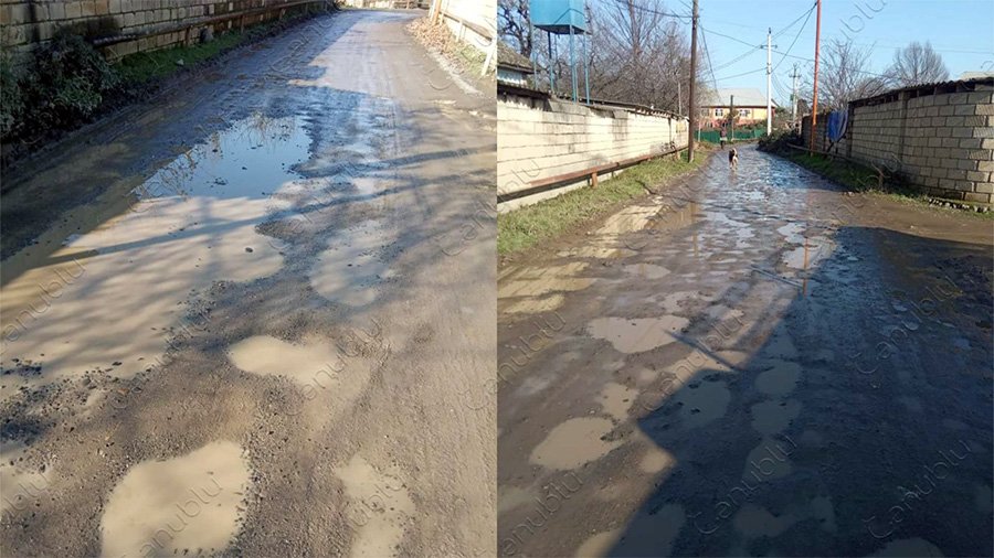 Lənkəran BAXIMSIZ VƏZİYYƏTDƏ - Məktəblilər palçıqlı yollarda batır - FOTO