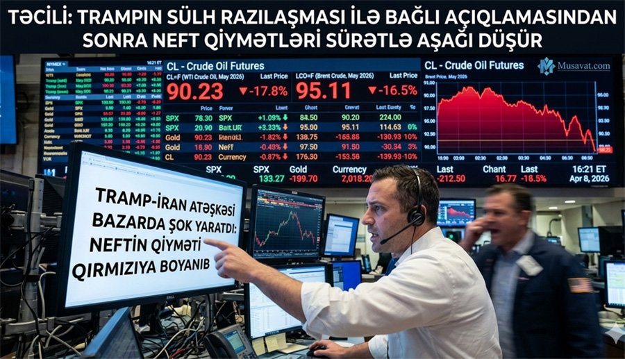 Trampın SÜLH MÜSAJI neft bazarını SİLKƏLƏDİ: Qiymətlər KƏSKİN UCUZLAŞIR