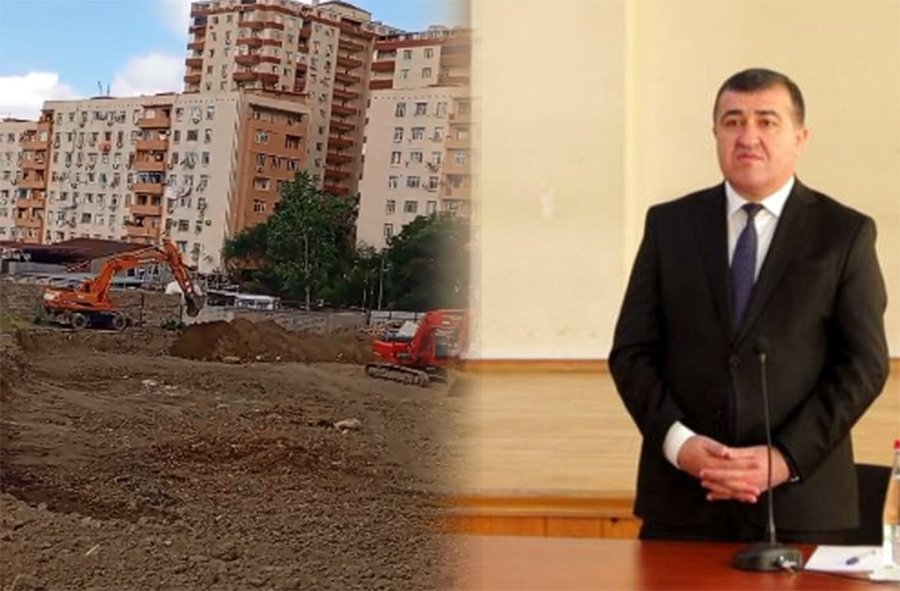 Xətai rayonunda MÜƏMMALI TİKİNTİ - Reyestrdə İCAZƏ YOXDUR, ağacların məhv edildiyi İDDİA OLUNUR